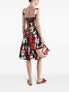 robe mi-longue Ã  fleurs